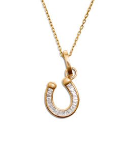 Horseshoe with Baguette Diamonds