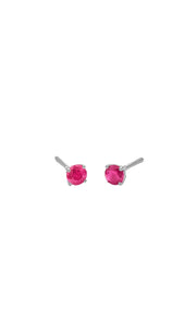 Pink Rubin Ohrstecker