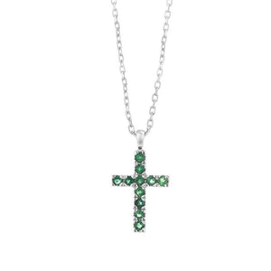 Emerald Cross Necklace - Babette it's me Jewelry