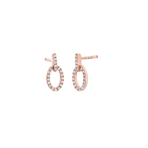 Lia - goldener Ohrstecker mit weissen Diamanten | Babette it's me Jewelry - Babette it's me Jewelry