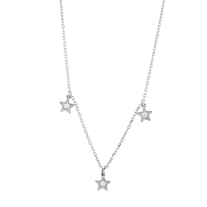 Triple Star - Goldkette mit zarten weissen Diamanten | Babette it's me Jewelry - Babette it's me Jewelry