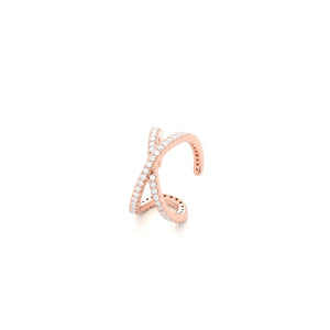 Xenia - goldener Earcuff mit weissen Diamanten | Babette it's me Jewelry - Babette it's me Jewelry